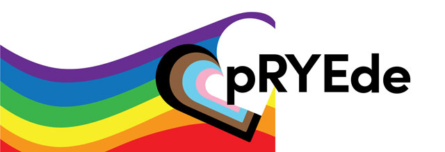 Logo with rainbow and heart.