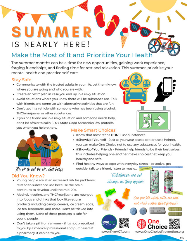 Rye Middle School Summer Messaging 2023 PDF